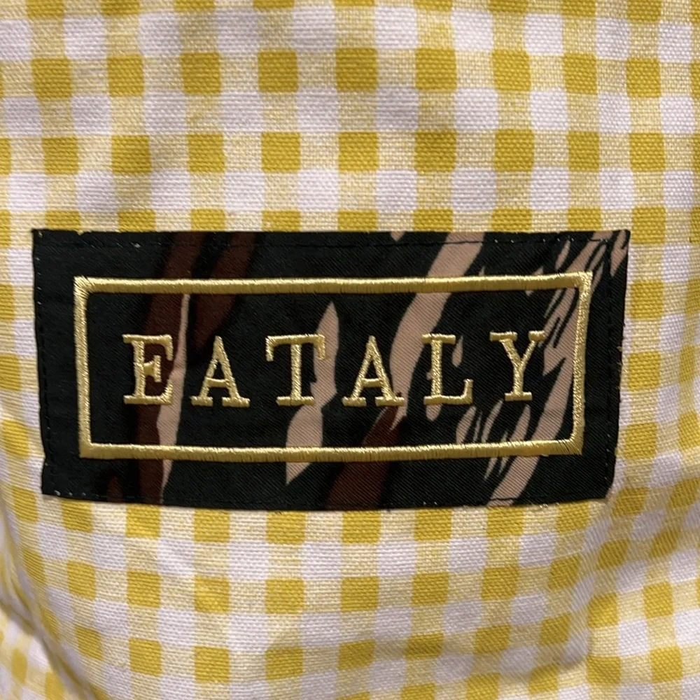 EATALY Checkered Shopper Tote Bag - Picture 6 of 7